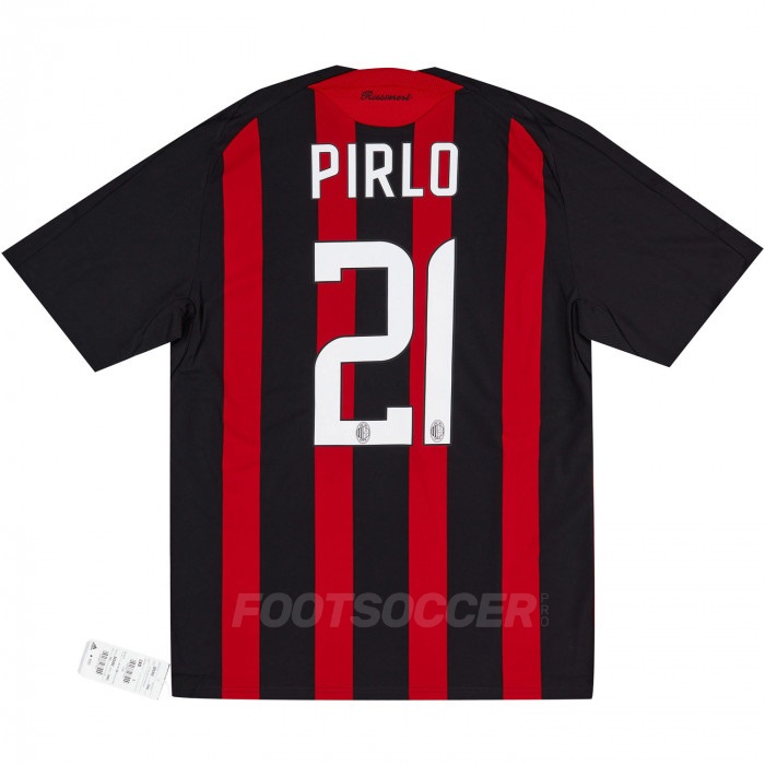2008-09 Maillot Retro Vintage Milan AC Home PIRLO