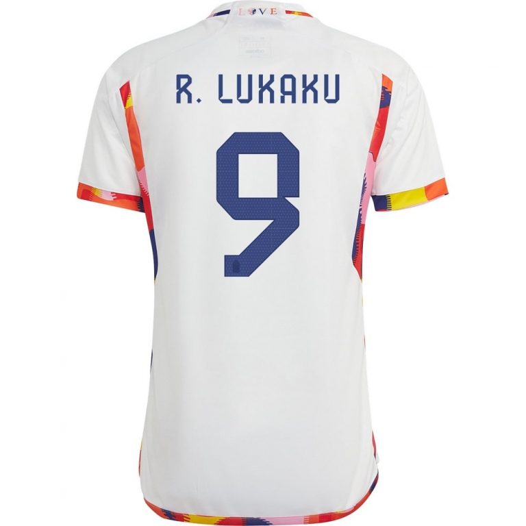 MAILLOT BELGIQUE EXTERIEUR COUPE DU MONDE 2022 LUKAKU