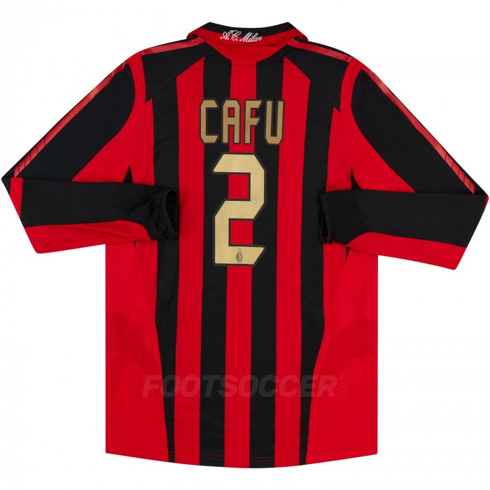 2005-06 Maillot Retro Vintage Milan AC Home CAFU
