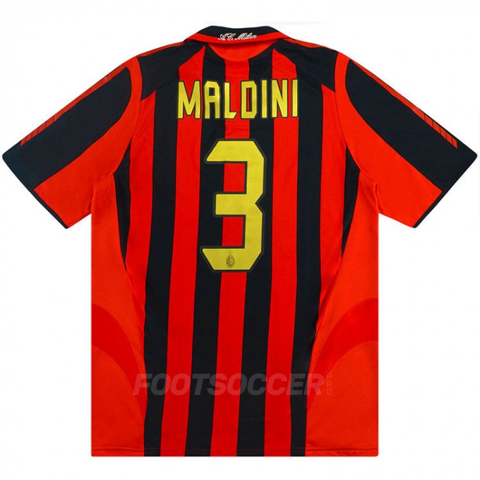 2005-06 Maillot Retro Vintage Milan AC Home MALDINI