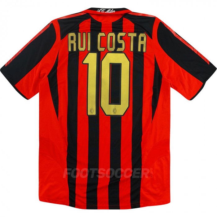 2005-06 Maillot Retro Vintage Milan AC Home RUI COSTA
