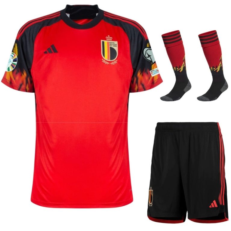 MAILLOT ENFANT BELGIQUE DOMICILE EURO 2024 QUALIFICATIONS