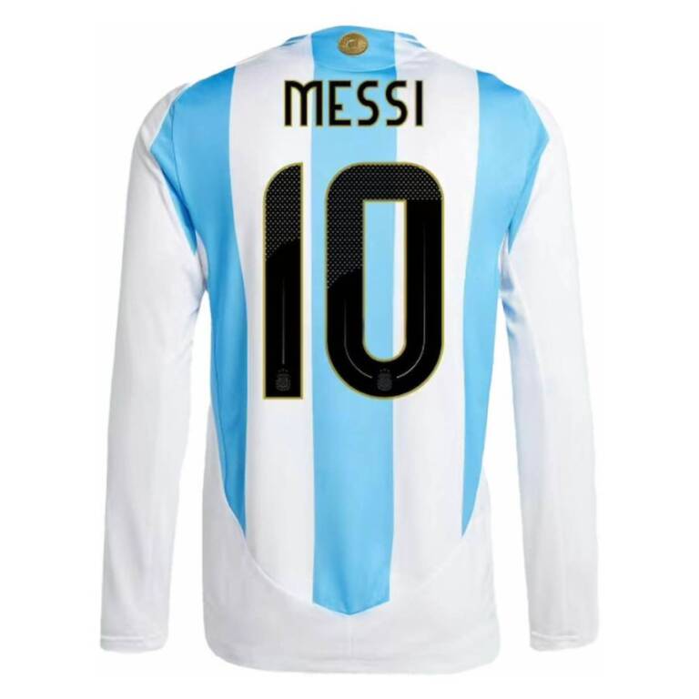 Maillot Argentine Domicile 2024 2025 Messi Manches Longues