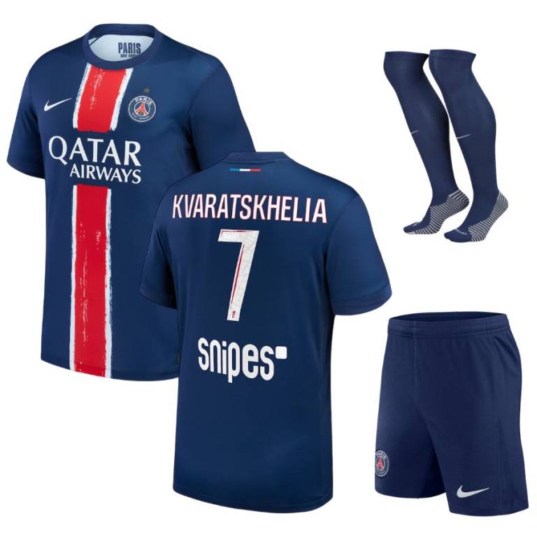 Maillot Kit Enfant PSG Domicile 2024 2025 Kvaratskhelia 1 Etoile