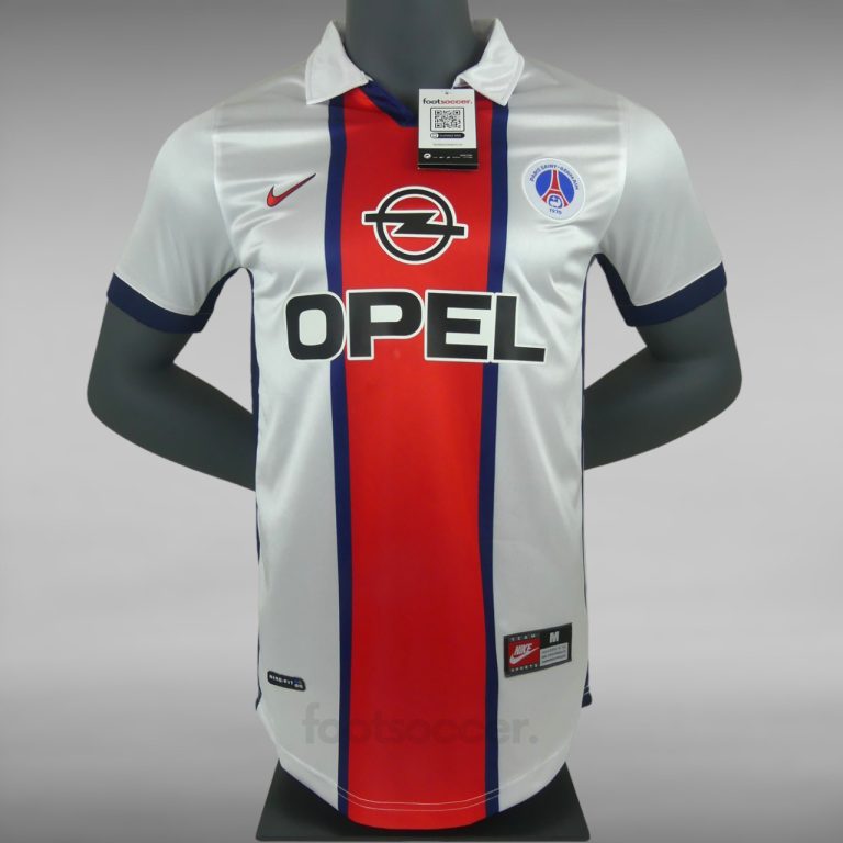 Maillot PSG Retro Vintage 1998 1999 Exterieur Hechter
