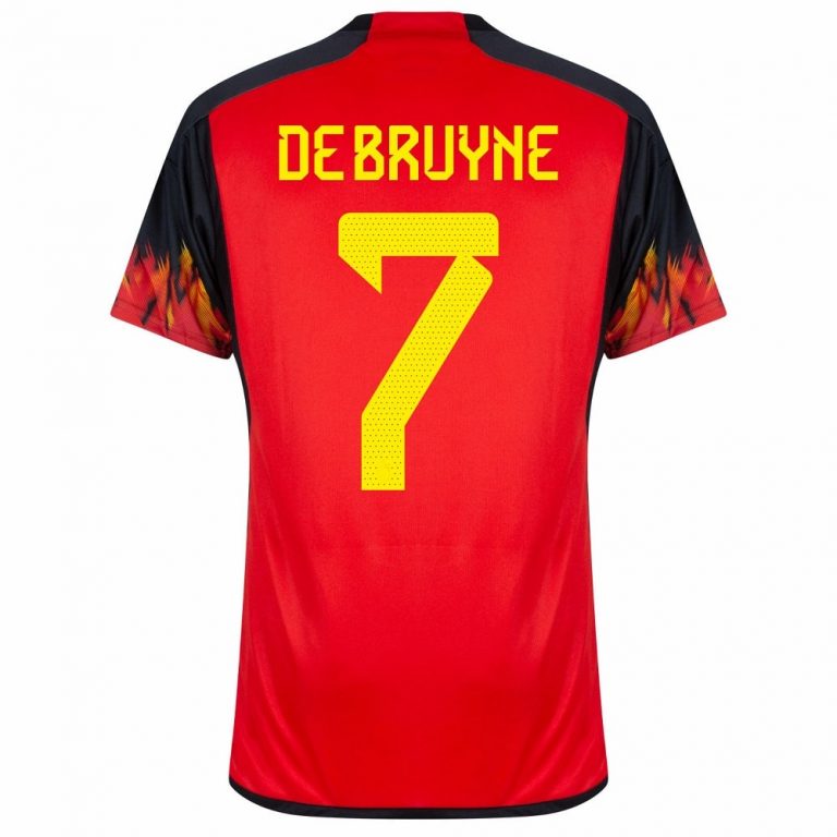 MAILLOT BELGIQUE DOMICILE COUPE DU MONDE 2022 DE BRUYNE