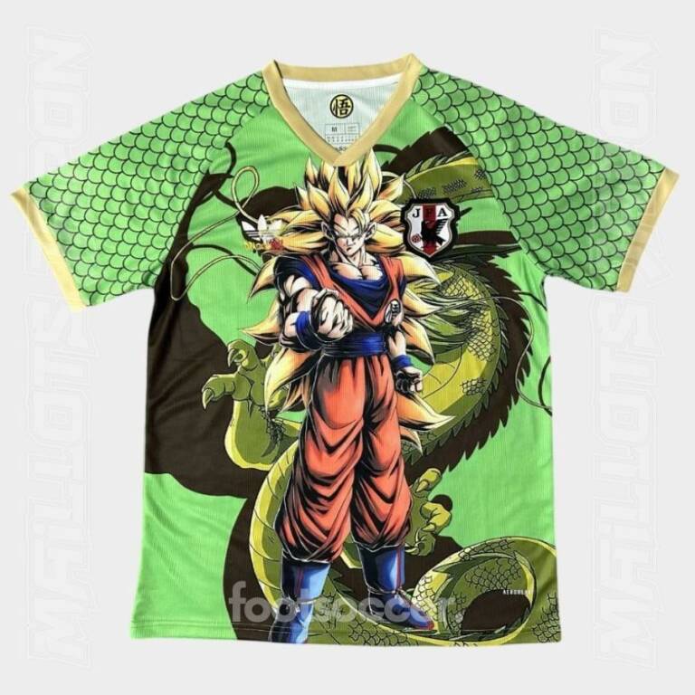 Maillot Japon Dragon Ball Goku Super Saiyan Shenron Vert