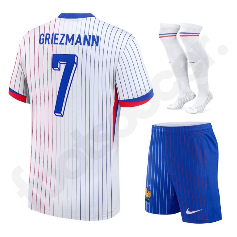 Maillot Kit Enfant Equipe De France Blanc 2024 2025 Griezmann
