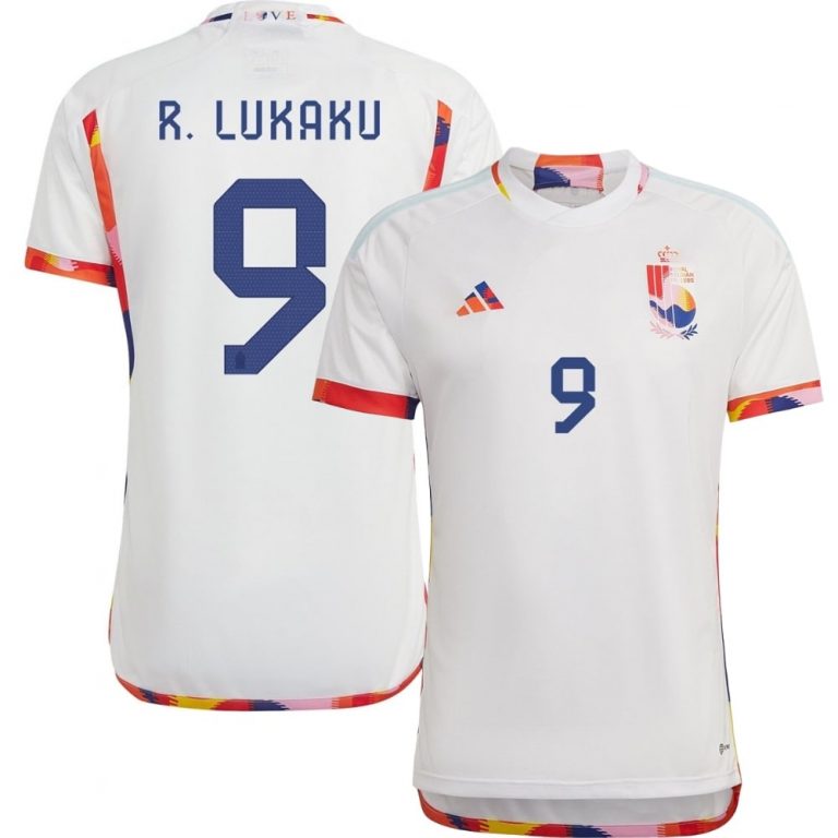 MAILLOT BELGIQUE EXTERIEUR COUPE DU MONDE 2022 LUKAKU