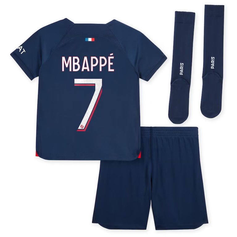 Maillot kit Enfant PSG Domicile Mbappe 2023 2024