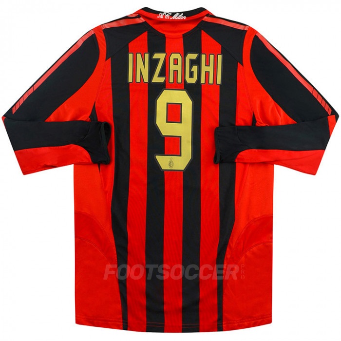 2005-06 Maillot Retro Vintage Milan AC Home INZAGHI