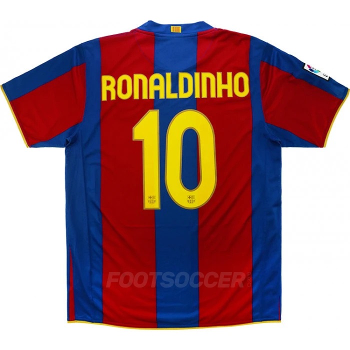 Maillot Barca Domicile 2007-2008 Ronaldinho