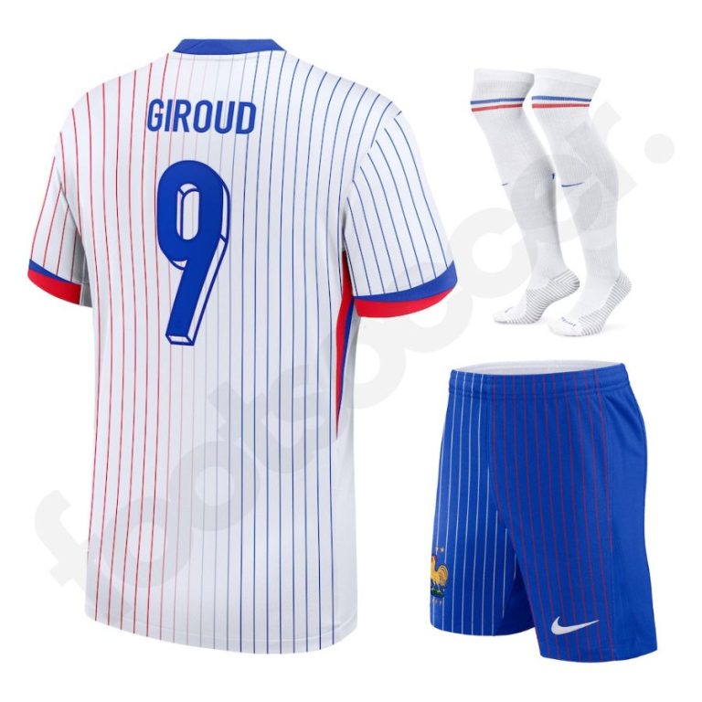 Maillot Kit Enfant Equipe de France Blanc 2024 2025 Giroud