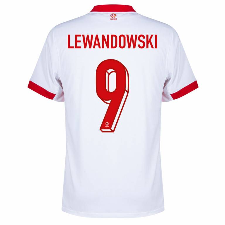 Maillot Pologne Domicile 2024 2025 Lewandowski
