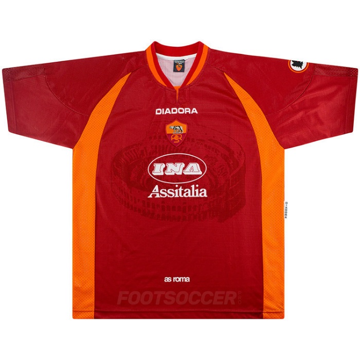 1997-98 Maillot Retro Vintage AS Roma Home