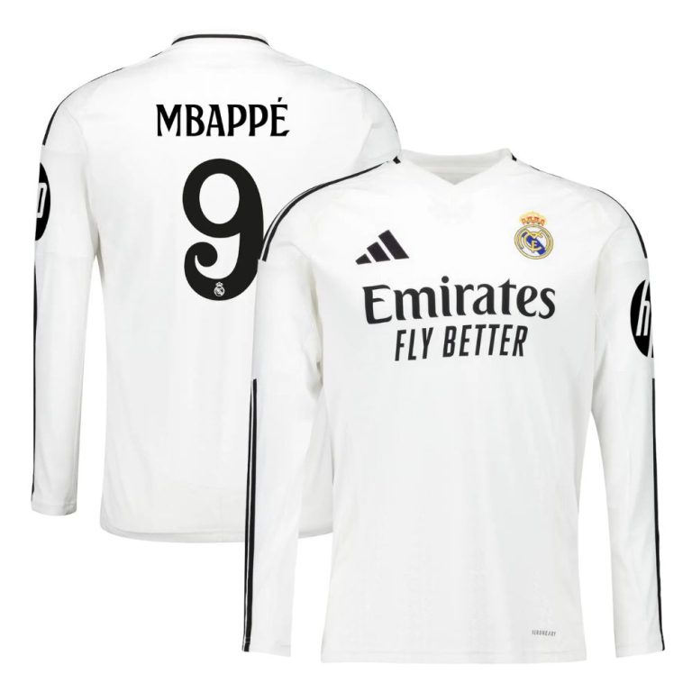 Maillot Real Madrid 2024 2025 Mbappe Manches Longues