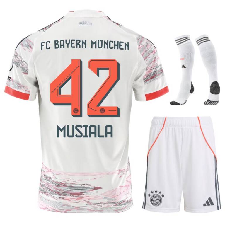 Maillot Kit Enfant Bayern Munich Exterieur 2025 2026 Musiala
