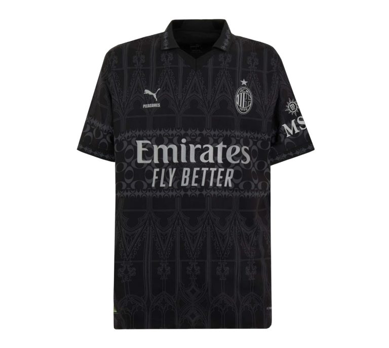 Maillot Milan AC 2023 2024 Fourth X Pleasures Noir