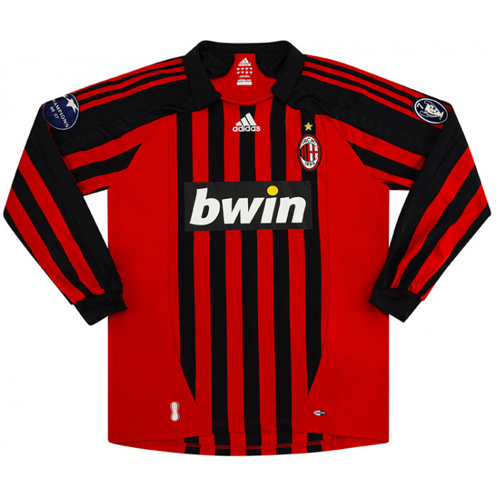 2007-08 Maillot Retro Vintage Milan AC Home PIRLO