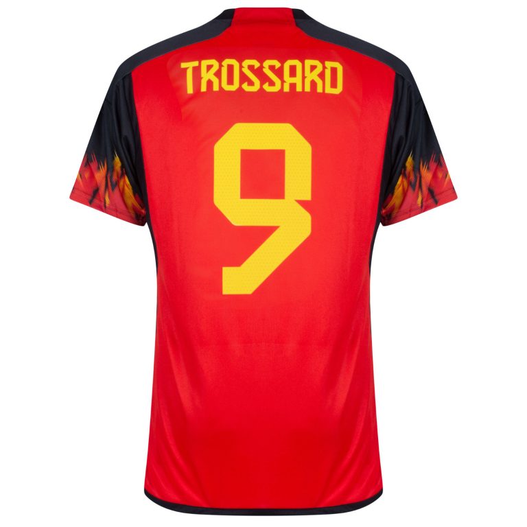MAILLOT BELGIQUE DOMICILE COUPE DU MONDE 2022 TROSSARD