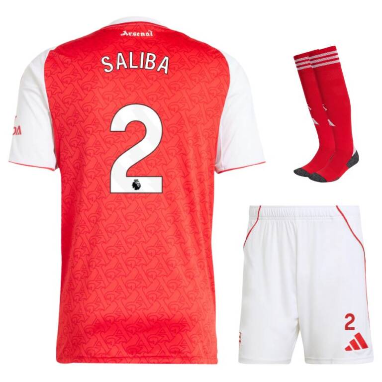 Maillot Kit Enfant Domicile Arsenal 2025 2026 Saliba