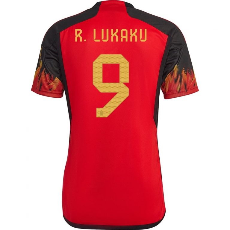 MAILLOT BELGIQUE DOMICILE COUPE DU MONDE 2022 LUKAKU