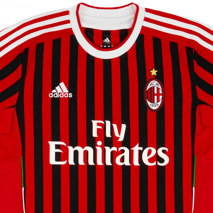 2011-12 Maillot Retro Vintage Milan AC Home T.SILVIA