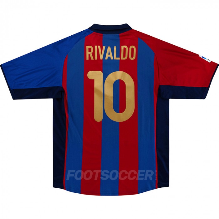 Maillot Barca Domicile 2001-2002 Rivaldo