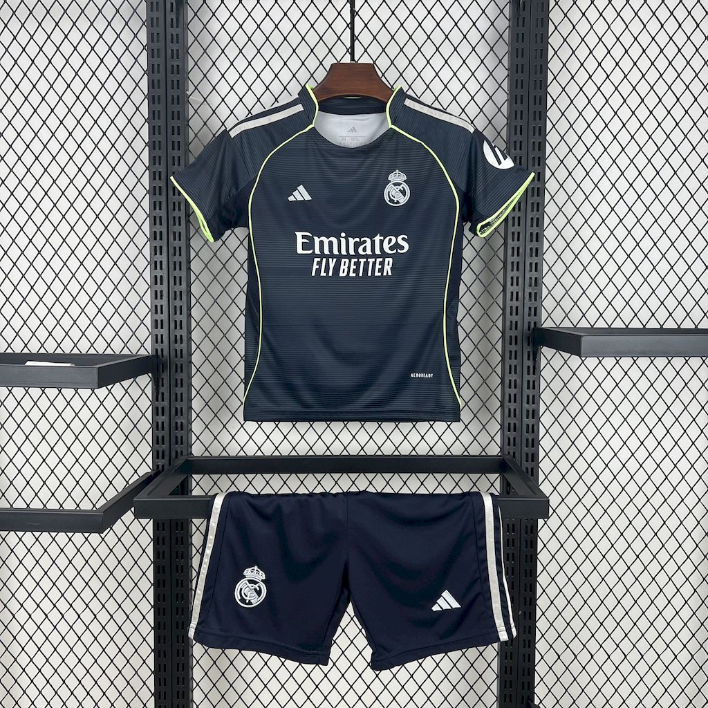 Real Madrid 2025/26 Away Kids Kit