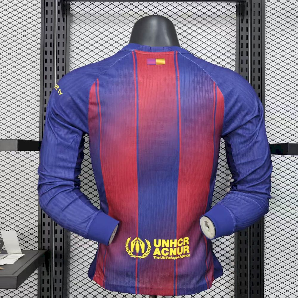 Barcelona 2025/26 Home Long Sleeves Jersey Player Version S-4XL