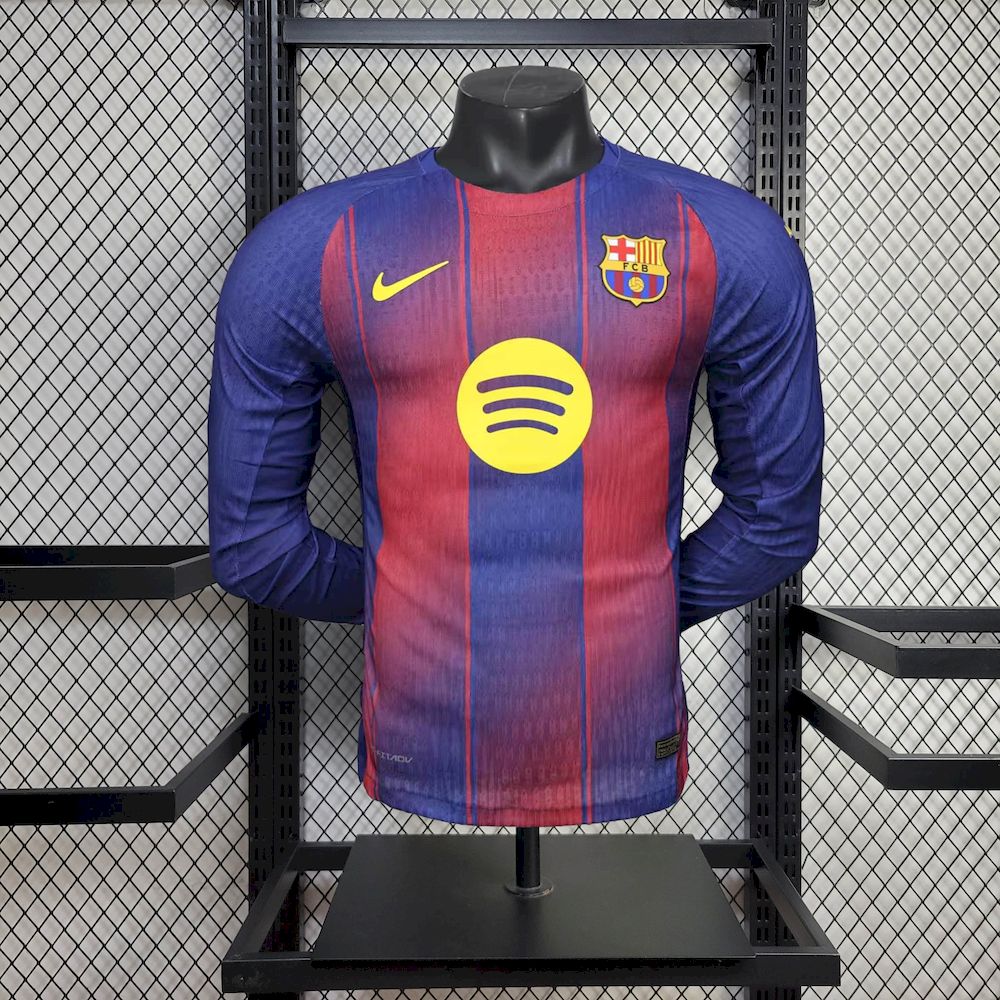Barcelona 2025/26 Home Long Sleeves Jersey Player Version S-4XL