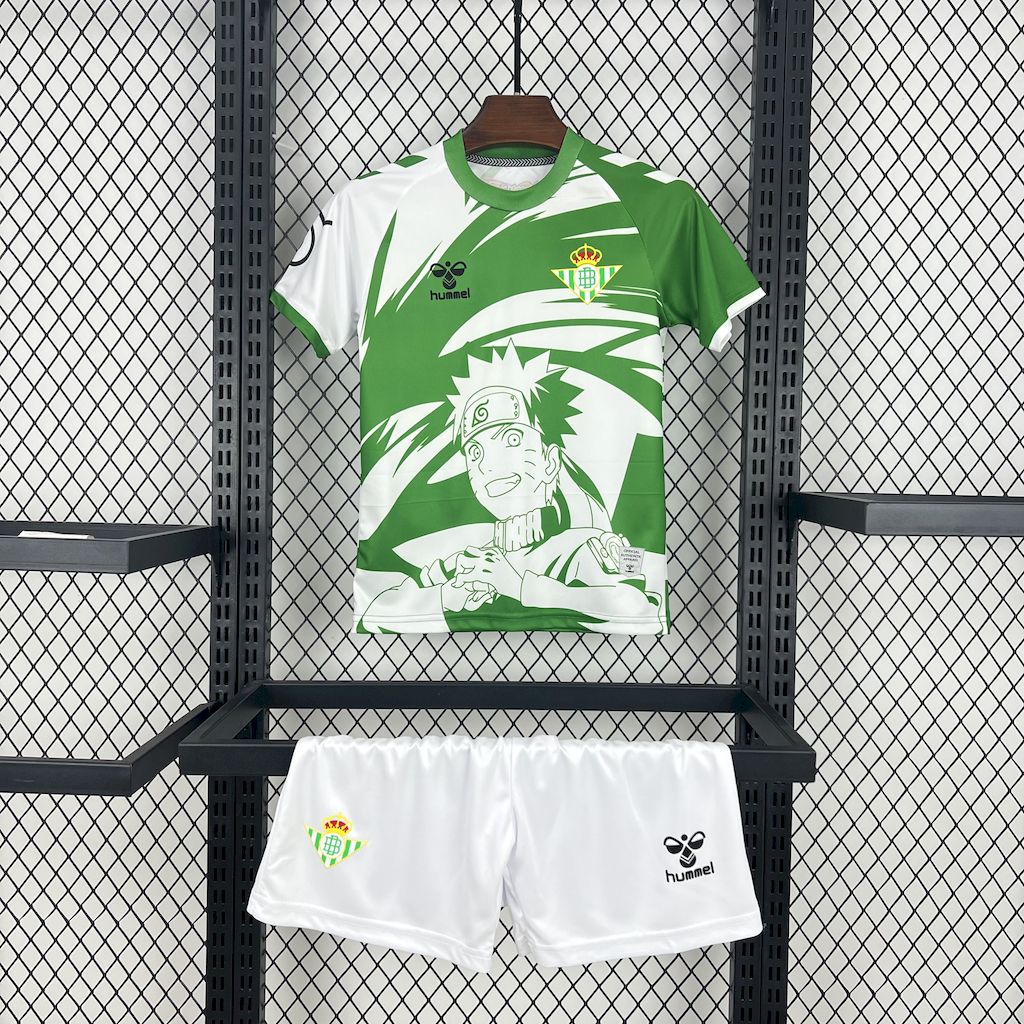 Real Betis 2025/26 Hummel x Limited-edition Naruto Kids Kit