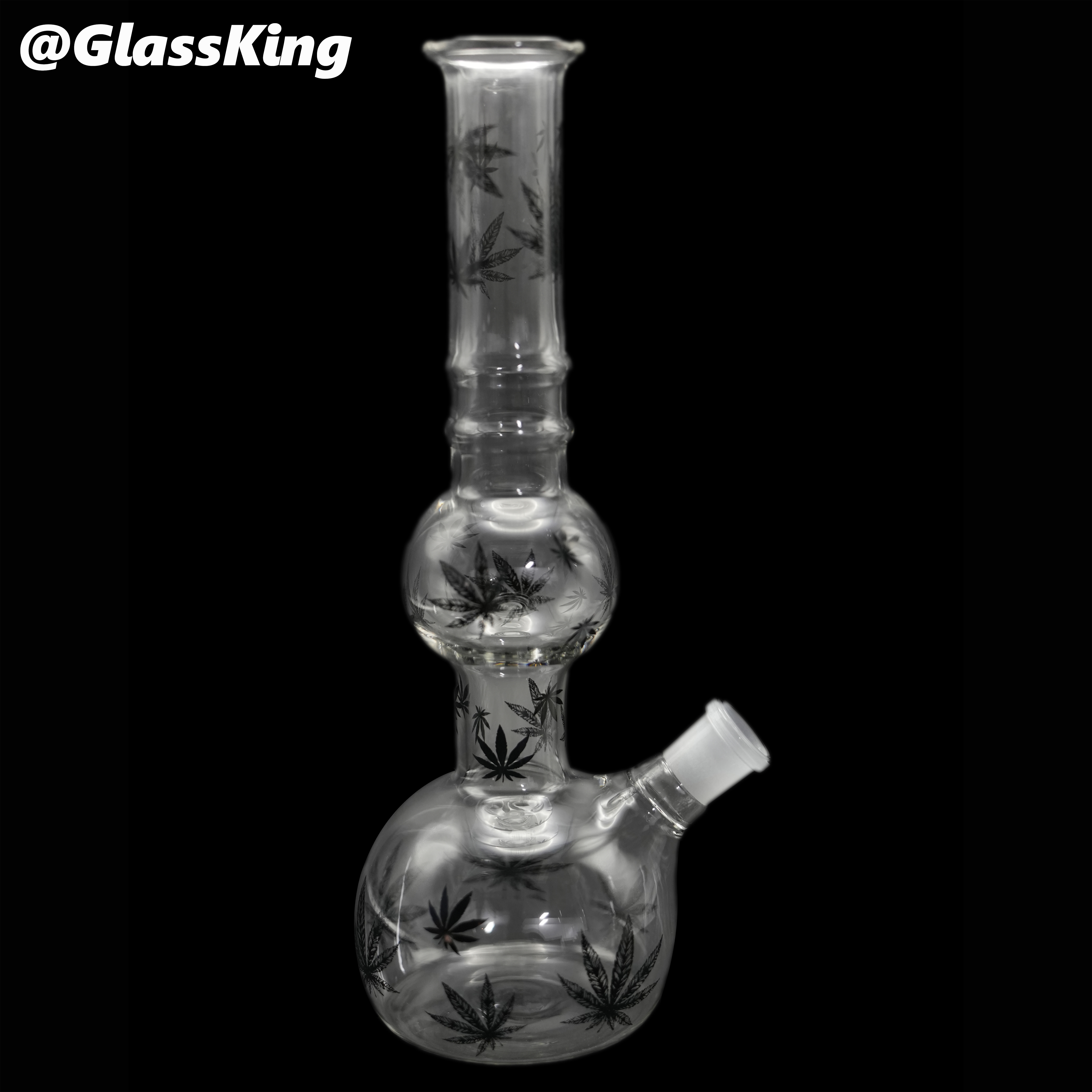 GlassKing Black Leaf Water Pipe 034