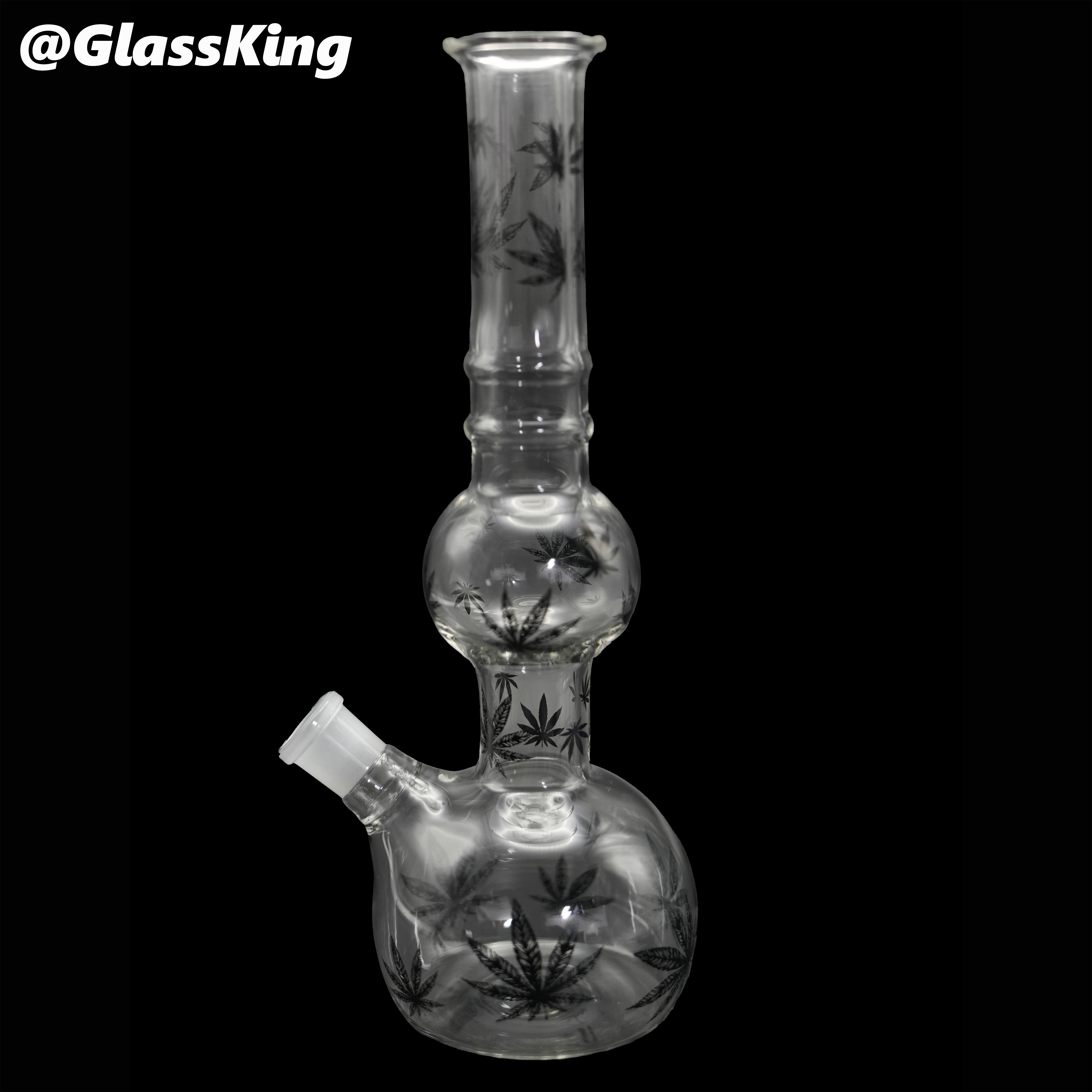 GlassKing Black Leaf Water Pipe 034