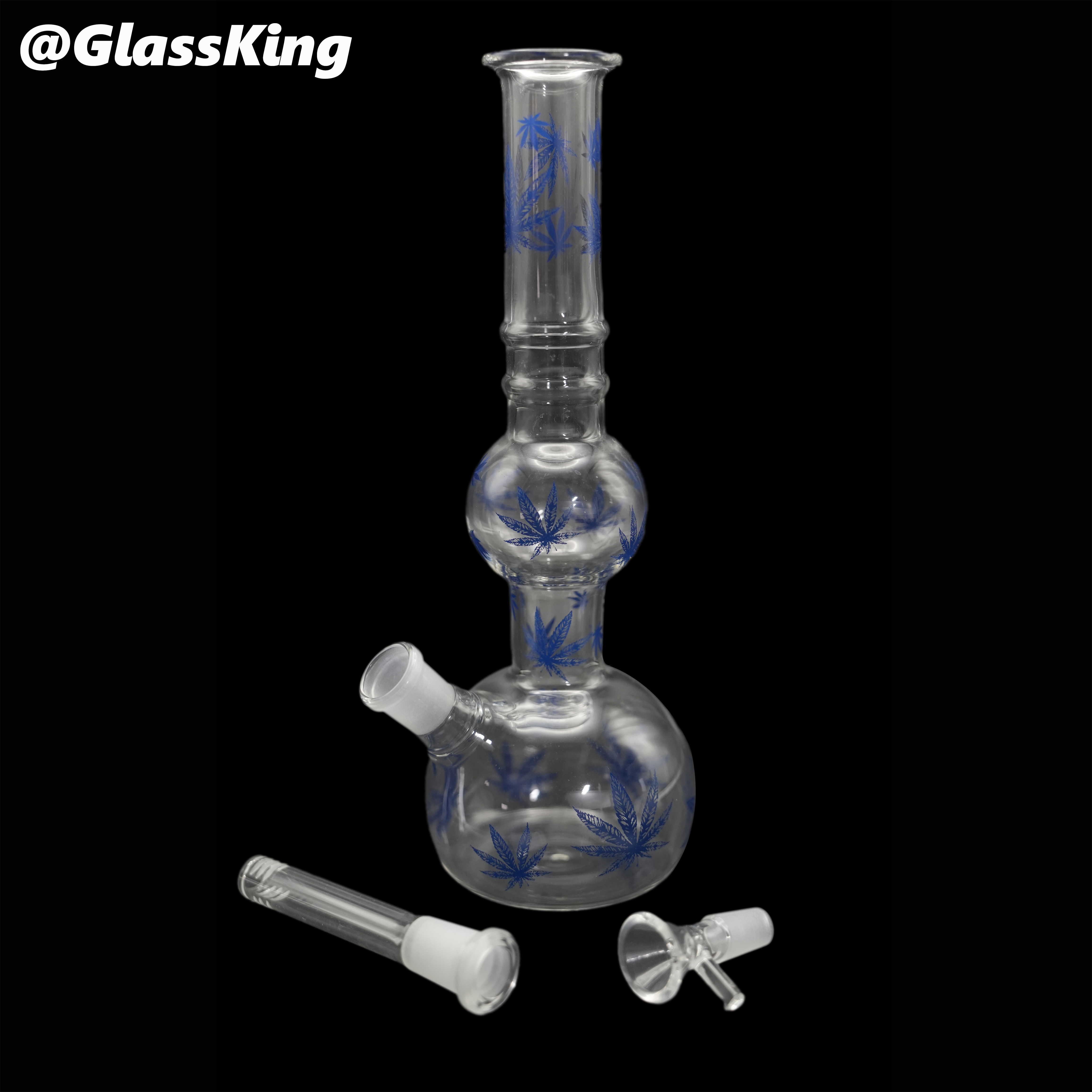 GlassKing Leaf-Design Water Pipe 031