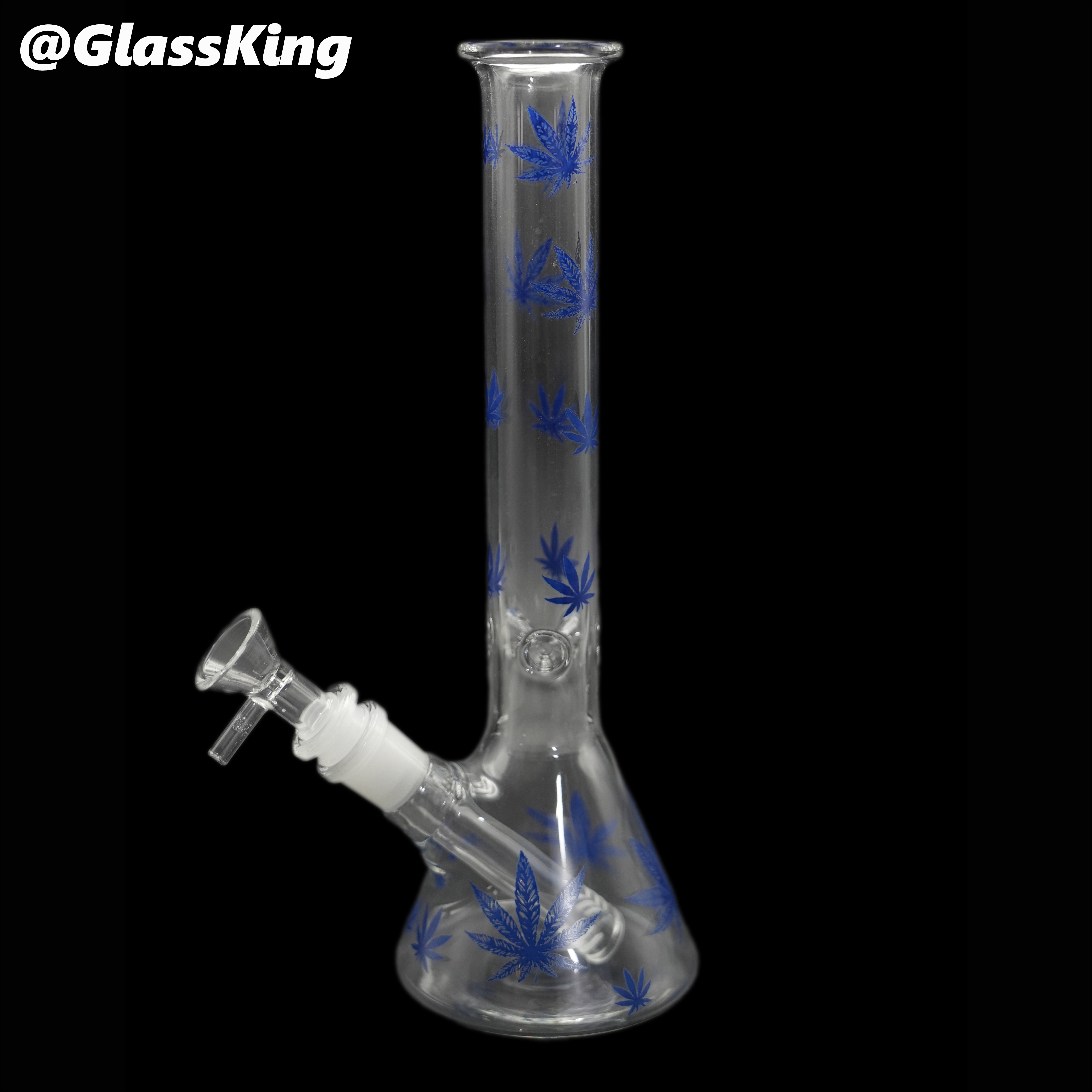 GlassKing Blue Leaf Water Pipe 033
