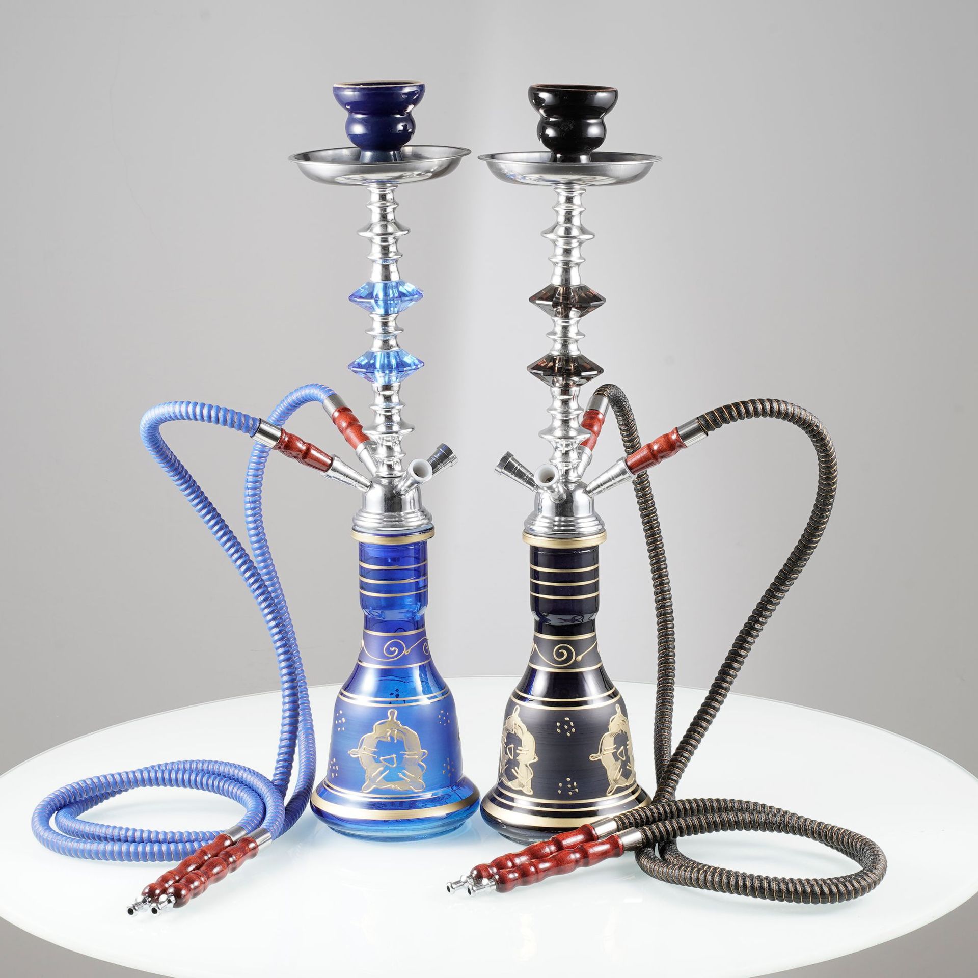 GlassKing Arabic style four-pipe hookah