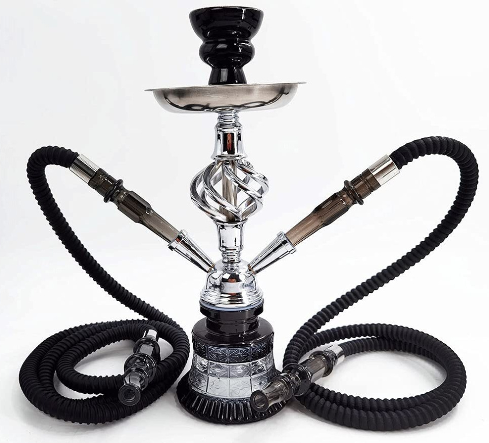 GlassKing Single Bead Glass Double-Tube Hookah
