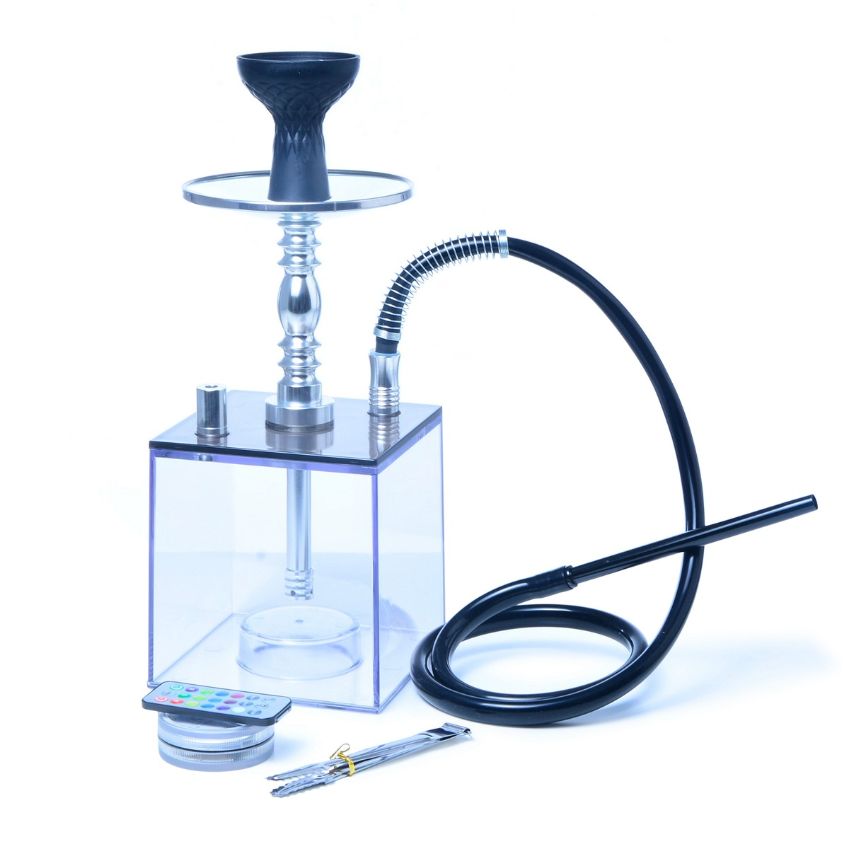 GlassKing Square double-mouth hookah