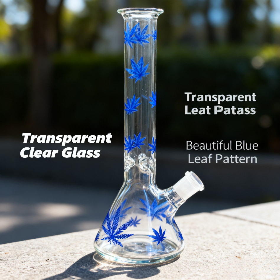 GlassKing Blue Leaf Water Pipe 033