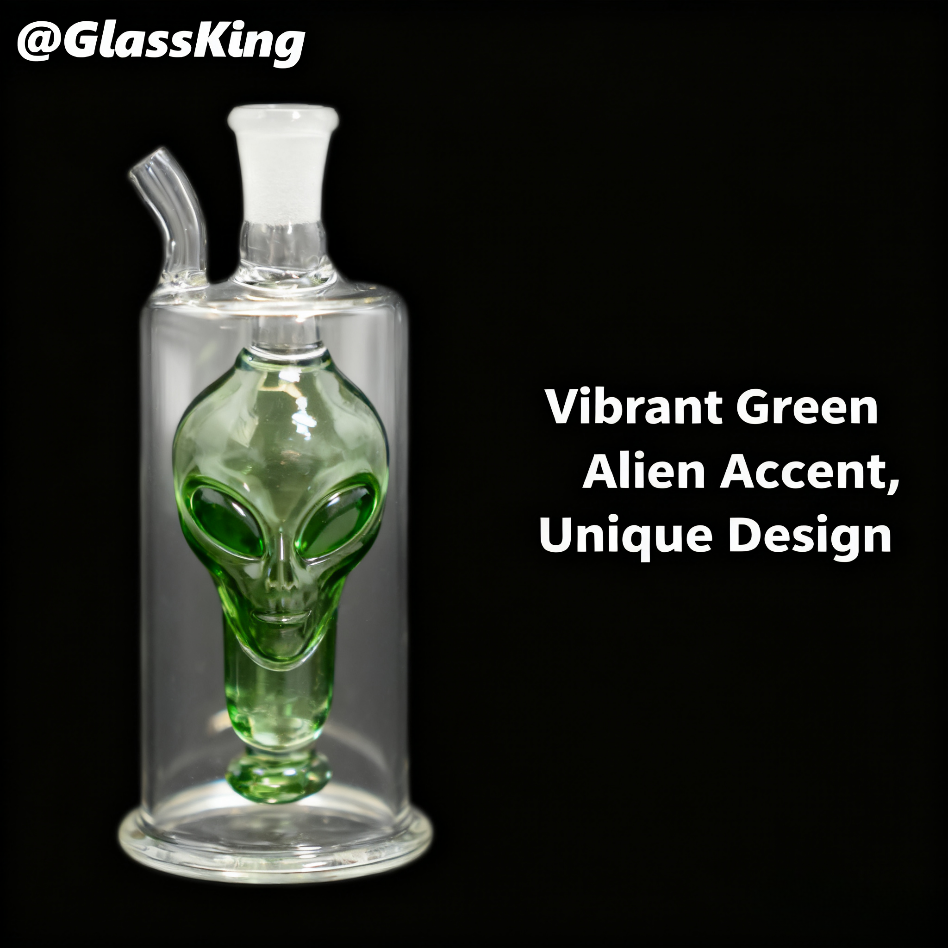 GlassKing Alien Skull Percolator Water Pipe 004
