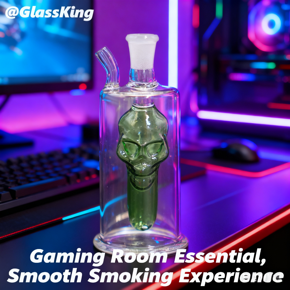 GlassKing Alien Skull Percolator Water Pipe 004