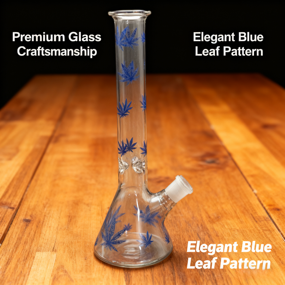 GlassKing Blue Leaf Water Pipe 033