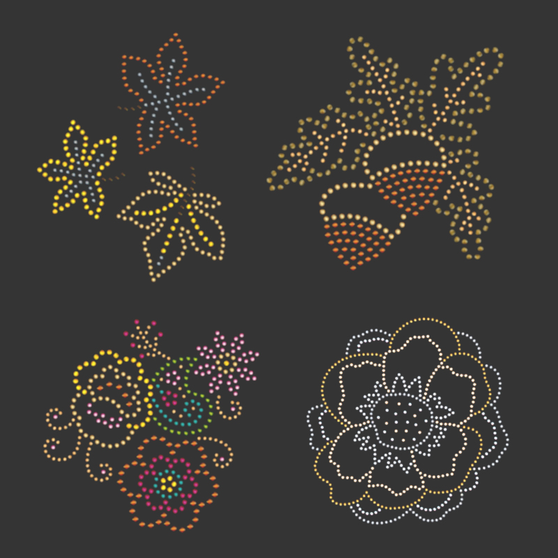 Custom Rhinestone Transfer Sheets - Sample Flags