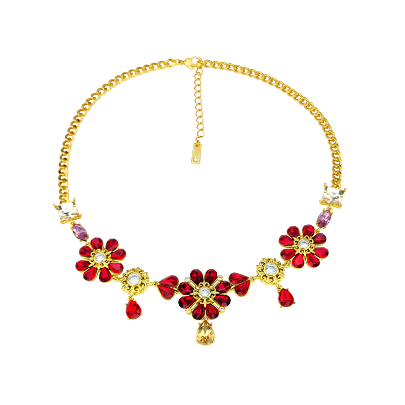 Blazing Red Bloom Collection – Necklace - harmony