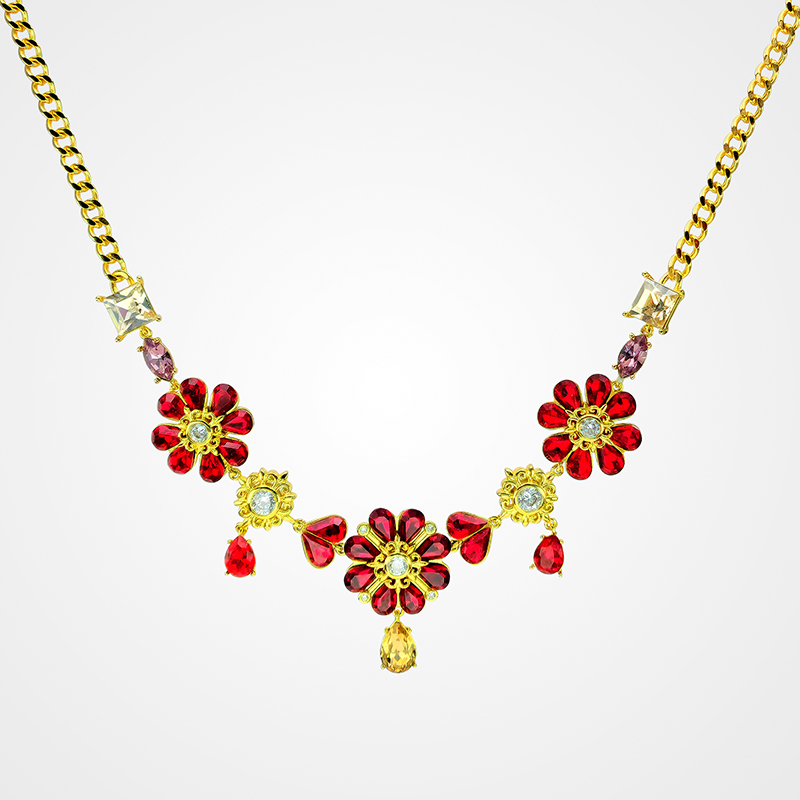 Blazing Red Bloom Collection – Necklace - harmony