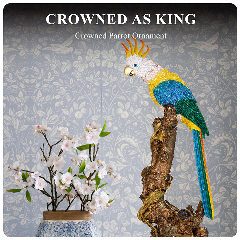 Crowned as King – Crowned Parrot Ornament scene graph