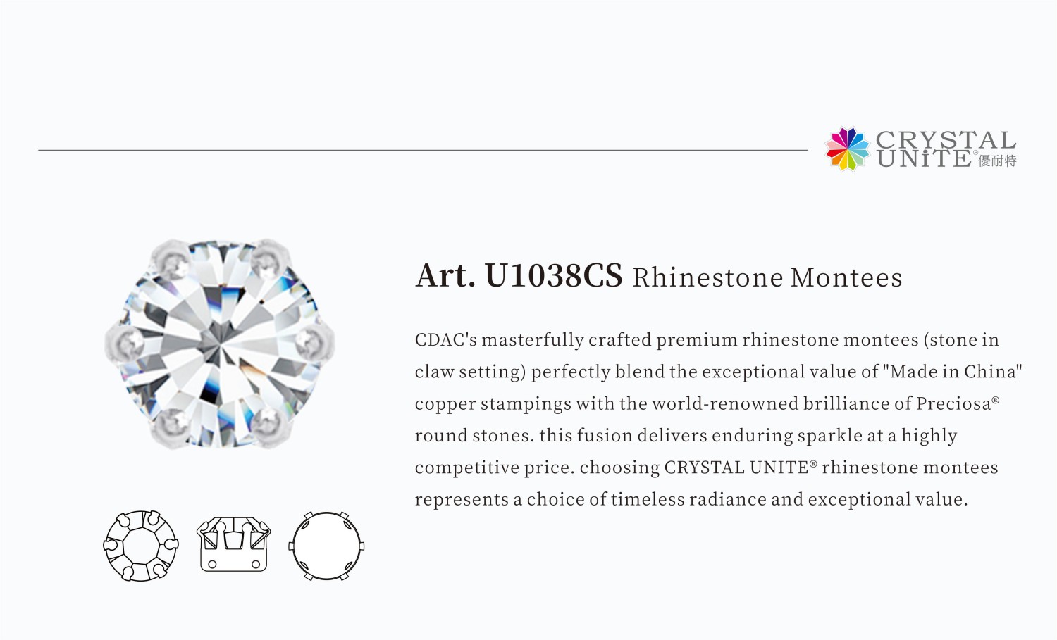 Prong Setting Rhinestones - crown