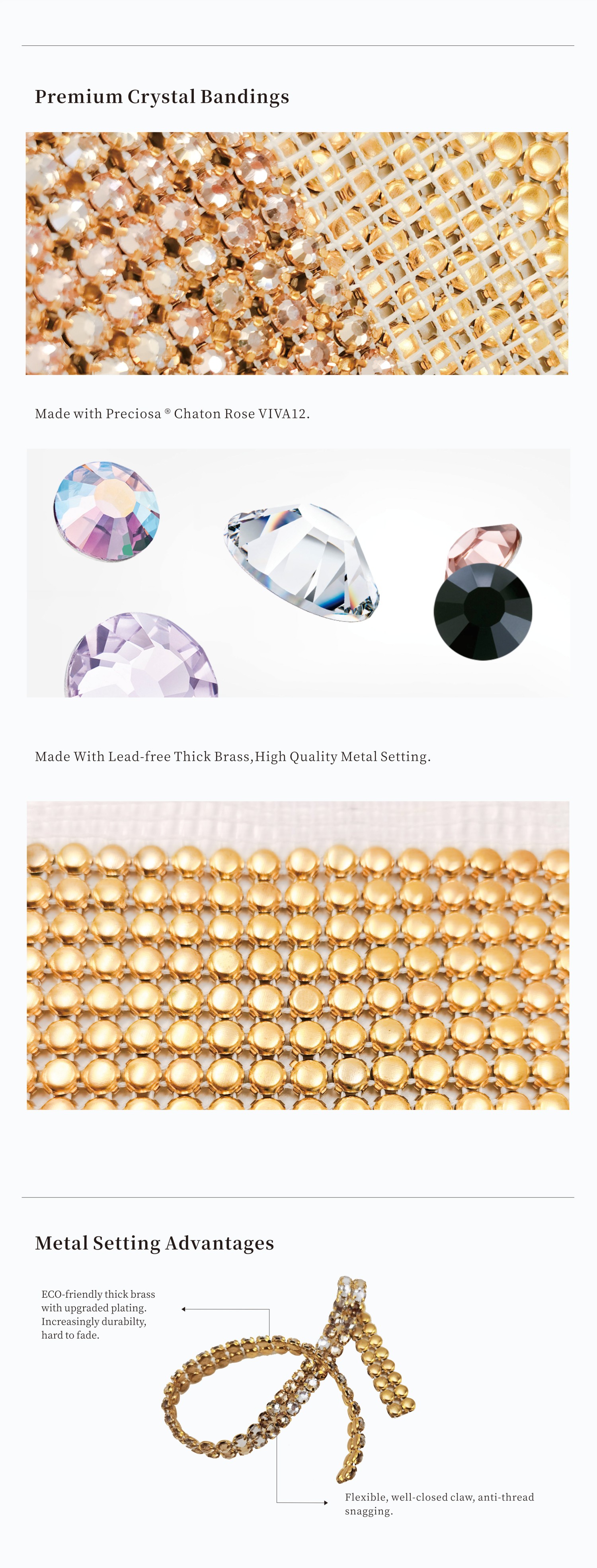 Flatback Crystal Banding- quality advantage