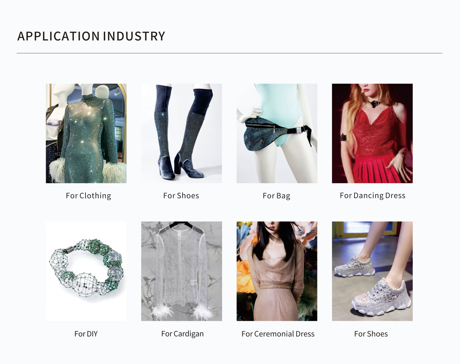 Crystal Net Fabric Application Industry